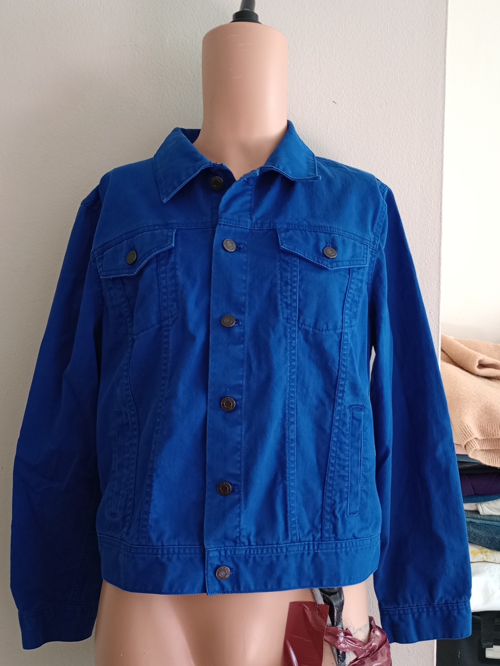 Talbots Royal Blue Lightweight Button-Front Jacket
